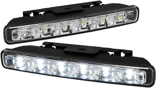 CAR.COOL 5263 LED svetlá na denné svietenie pre autá, 6000K, 6 LED, biele svetlo