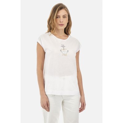 La martina WOMAN T SHIRT CREW NECK 40/1 C biela