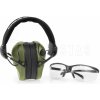 Slúchadlá RealHunter Active PRO olivové + okuliare