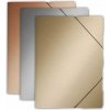 Sloha s gumou A4 PP Metallic medená