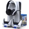 iPega P5S009 Multifunkční Nabíjecí Stojan pre PS5 Slim White
