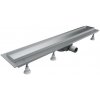 OMNIRES - LOWFIX lineárny sprchový odtok s krycou doskou pre dlažbu, 90 cm srebrny /SL/ LOWFIX90TSL