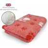 DRYBED Premium Vet Bed Big Paw červený 150 x 100 cm