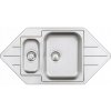 Drez jednokomorový s odkvapom Alveus nerezový strieborný