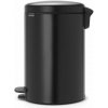 Matne čierny pedálový oceľový odpadkový kôš 20 l NewIcon – Brabantia