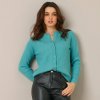 Blancheporte Sveter s okrúhlym výstrihom zelená tyrkysová