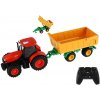 Teddies Traktor Zetor RC s valníkom plast 42cm 2,4GHz dobíjací pack + batéria so zvukom