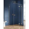 New Trendy EXK-1737 AVEXA GOLD obdĺžnikový sprchový kút 80 x 110 cm, pravý 80 x 110 cm zlatá