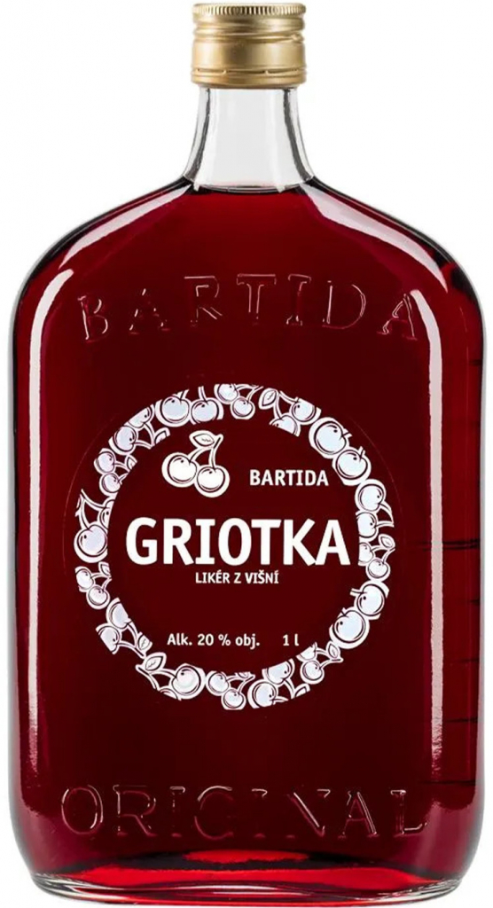 Bartida originál Griotka višňový likér 20% 1 l (čistá fľaša)