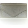 Dámska strieborná listová spoločenská kabelka MELANY