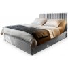 Wilsondo Manželská boxspring posteľ s úložným priestorom Murlo 140x200 - svetlosivá