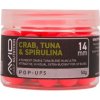Plávajúce Boilies Avid Carp Crab, Tuna & Spirulina 14mm 50g Ružová