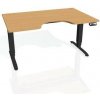 Pracovný stôl Motion Ergo, PO, 3S, 120x61-128x90 cm, buk/čierna - 1 kus - 1 KS - pamäťové - 60 mesiacov - elektrický polohovateľný - stôl - 90 cm - Hobis - 120 cm - Motion Ergo - 60,5 - 129,5 cm - buk