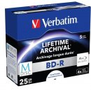 Médium na napaľovanie Verbatim BD-R 25GB 4x, 5ks