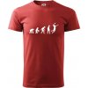 Evolúcia volejbal smeč - Klasické pánske tričko vyššej gramáže - 3XL ( Bordová )