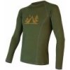 SENSOR MERINO DF CAMP pánské triko dl.rukáv safari green L; Zelená triko