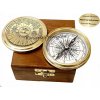 KRÁSNY KOMPAS S KALENDÁROM 40 ROKOV MOSADZNÝ DARČEK PRE CESTOVATEĽA NÁMORNÍKA