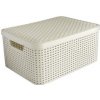 CURVER úložný box RATTAN M, 39,3 x 29,3 x 18,7 cm, biely, 03618-885