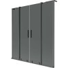 MEXEN/S - Velar L Duo dvojkrídlová posuvná vaňová zástena 160 x 150, grafit, grafit metal 896-160-003-42-95