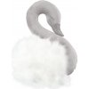 COTTON & SWEETS Plyšová trofej Labuť - Sivo Biela