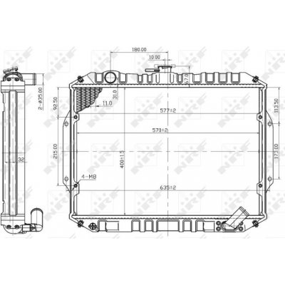 Chladič motora NRF 503486 503486