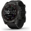 Garmin Fenix 7X Pro Sapphire Solar, Carbon Gray DLC Titanium, Black Band Prémiové multi-športové ABC smart hodinky s GPS a LED baterkou
