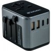 Cestovný adaptér, univerzálny, USB-A(QC 3.0)/USB-C(PD30W)2xUSB, VERBATIM 