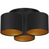 Luminex | Luster prisadený ARDEN 3xE27/60W/230V čierna/zlatá | LU3488