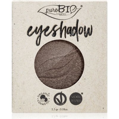 puroBIO Cosmetics Compact Eyeshadows očné tiene náhradná náplň odtieň 19 Intense Gray 2,5 g