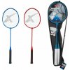 Teddies Sada badminton pálky 2ks + míček 2ks 65cm kov/plast v pouzdře