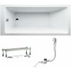 Laufen Pro - set - akrylátová vaňa 170 x 75 cm + sifón + nohy