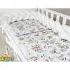 AMAL Súprava do postieľky NATURE, veverička sivá / biely vrkoč,120x90cm