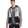 Under Armour Rival Fleece Colorblock Zip Mod Gray Light Heather/White M