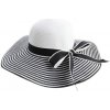 Amparo Miranda dámský klobúk prúžkovaný čierno-biely