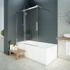 Aquatek WELLNESS KV2 vaňová zástena 120 x 140 cm, sklo číre, profil chróm