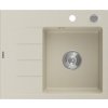 MEXEN MEXEN - Ben granitový drez 1 s odkvapkávačom pravý 600 x 500 mm, béžová, sifón chróm 6523605000-69
