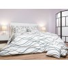 DADKA VRACOV Dadka Povlečení krep Vlny tmavošedé na bielom 140x200, 70x90 cm