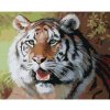 Diamondi Diamantové maľovanie TIGER S OTVORENOU TLAMOU PORTRÉT D. RUSTY RUST 40 x 50 cm bez rámu a bez vypnutia plátna