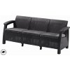 Keter Corfu love seat max trojsedačková pohovka grafitová 258975