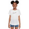 Dievčenské tričká Nike Kids One Fitted Dri-Fit Short Sleeve - Biely (S)