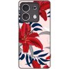 Picasee silikónový čierny obal pre Xiaomi Redmi Note 13 4G - Red Lily