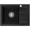 Kuchynský drez SINK+batéria FLEX+sifón granitový ČIERNY VYPR