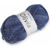 Pletacia priadza Olivia melírovaná 100 g - modrá jeans