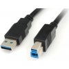 PremiumCord Kábel USB 3.0, A-B, 9pin, 2m ku3ab2bk