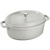 Staub Cocotte hrnec oválný 29 cm 4,2 l bílý lanýž