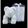 Medvídárek BIG Romantic medvedík z ruží 40cm darčekovo balený - biely