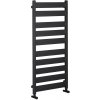 CERANO - Kúpeľňový radiátor Marco - bočné pripojenie - 816W - čierna matná - 1125x550 mm