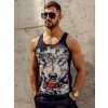 Bolf 14850A pánske tank top boxerského strihu potlačou čierna