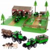 ISO 11465 Farma s kovovým traktorom a zvieratkami 102 ks