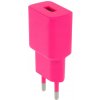 Setty nabíjačka 1x USB 2,4A LSIM-A-126 ružová